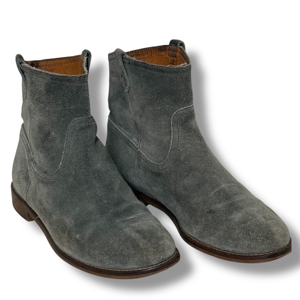 Madewell Otis‎ Bootie Women's 8.5 Pull On Western Suede Ankle Boot Gray